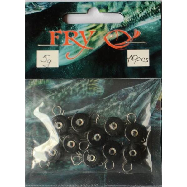 Груз ушастый рыбацкий, таблетка (эксцентрик) цвет Silvereyes Black, 10шт в уп., вес 5г